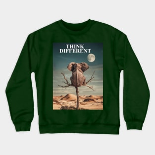 Think Different: Surreal Desert Elephant Crewneck Sweatshirt